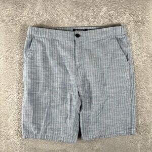 Ezekiel Shorts Mens 34 Blue‎ Gray Checkered Casual Summer Pockets Lightweight
